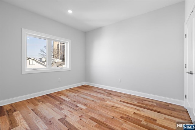 227 Wayne Ave Unit A, Cliffside Park, NJ 07010 - spare room featuring light wood-style flooring and recessed lighting