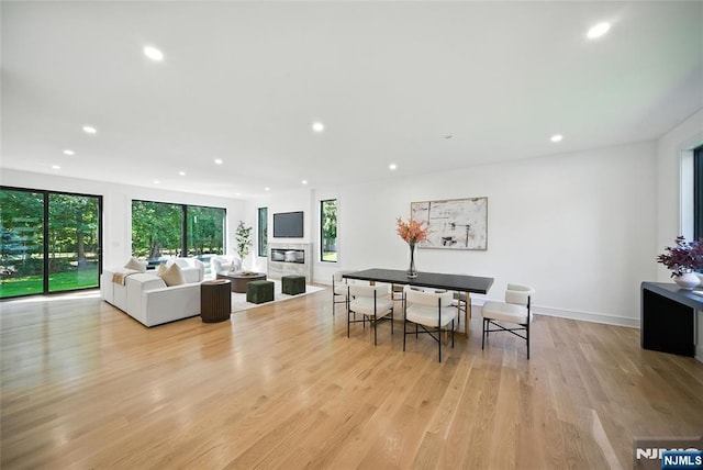 30 Benjamin Rd, Tenafly, NJ 07670 - dining area with recessed lighting and light wood-style floors