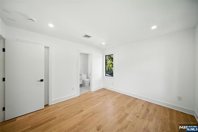 30 Benjamin Rd, Tenafly, NJ 07670 - unfurnished bedroom featuring light wood finished floors, recessed lighting, and ensuite bath