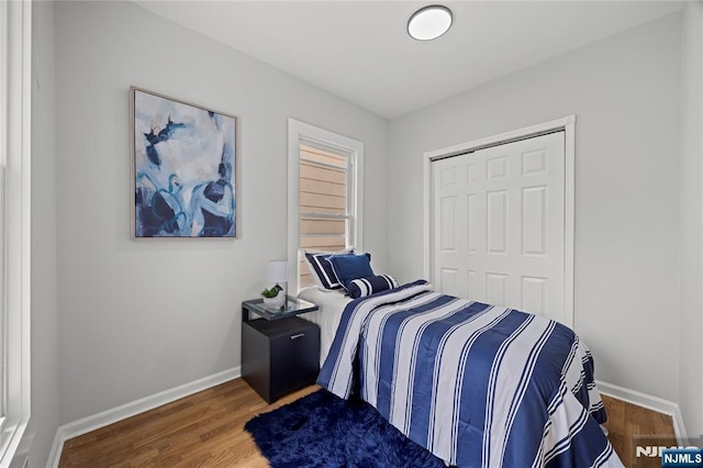 422 Davis Ave, Kearny, NJ 07032 - bedroom with wood finished floors and a closet