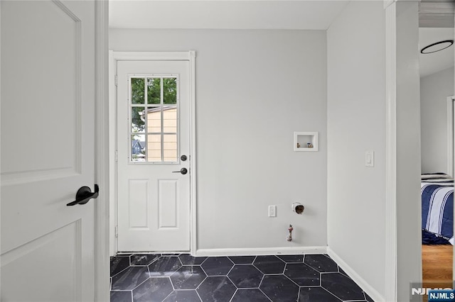 422 Davis Ave, Kearny, NJ 07032 - washroom with washer hookup, gas dryer hookup, and tile patterned flooring