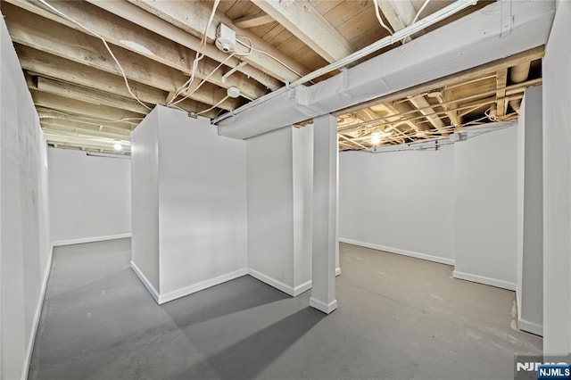 422 Davis Ave, Kearny, NJ 07032 - unfinished basement featuring baseboards
