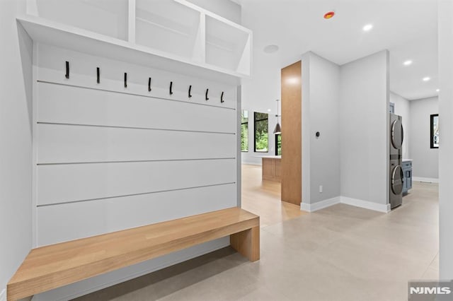 172 Birchwood, Old Tappan, NJ 07675 - mudroom featuring concrete flooring and recessed lighting