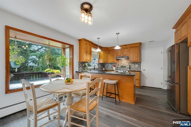 552 Godwin Ave, Midland Park, NJ 07432 - dining area with dark wood-style floors