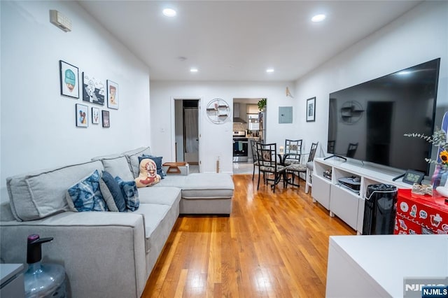 95 Mount Prospect Ave, Newark, NJ 07104 - living room featuring light wood finished floors and recessed lighting
