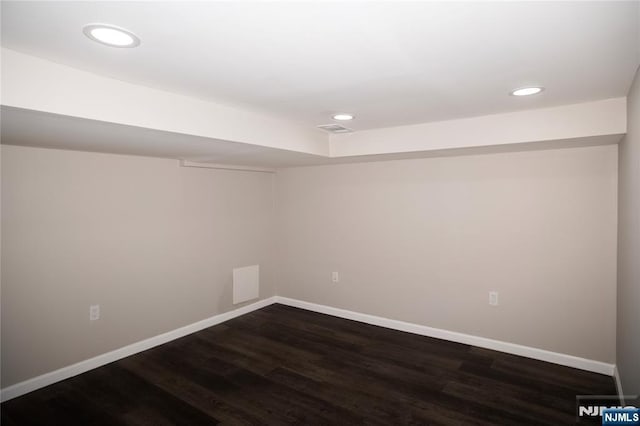 35 3rd Ave, Little Falls, NJ 07424 - spare room featuring recessed lighting and dark wood-type flooring