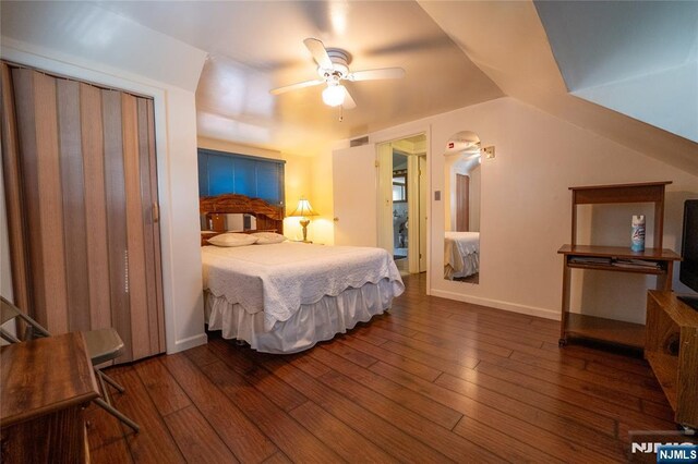72 N Dr, Rochelle Park, NJ 07662 - bedroom featuring wood-type flooring and ceiling fan