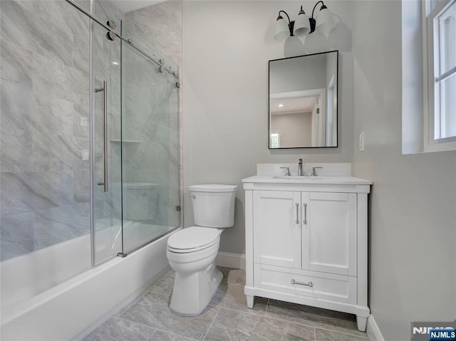 345 Creek Bed Rd, Mountainside, NJ 07092 - bathroom featuring vanity and combined bath / shower with glass door
