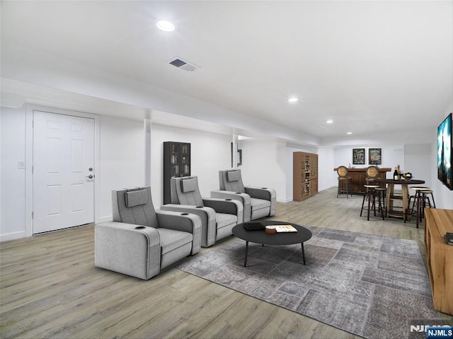 345 Creek Bed Rd, Mountainside, NJ 07092 - living area with wood finished floors and recessed lighting
