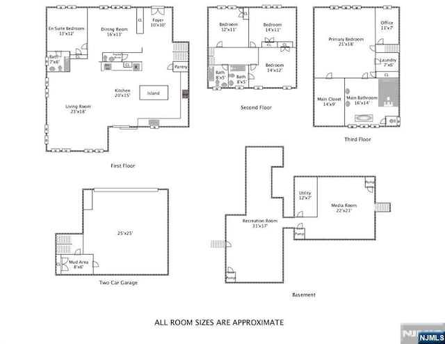 345 Creek Bed Rd, Mountainside, NJ 07092 - view of property floor plan