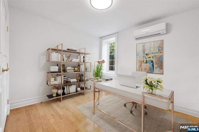 82 Jackson Dr, Cresskill, NJ 07626 - office space with a wall mounted AC and light wood-style floors