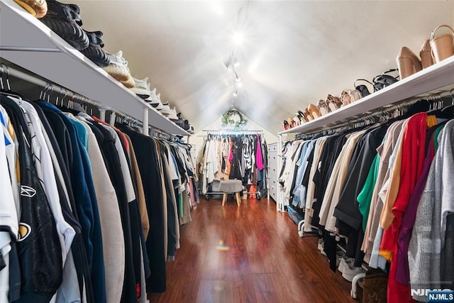 19 Mckinley Ave, West Orange, NJ 07052 - spacious closet featuring wood finished floors and lofted ceiling