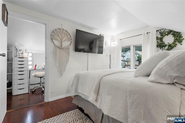 19 Mckinley Ave, West Orange, NJ 07052 - bedroom featuring wood finished floors and vaulted ceiling