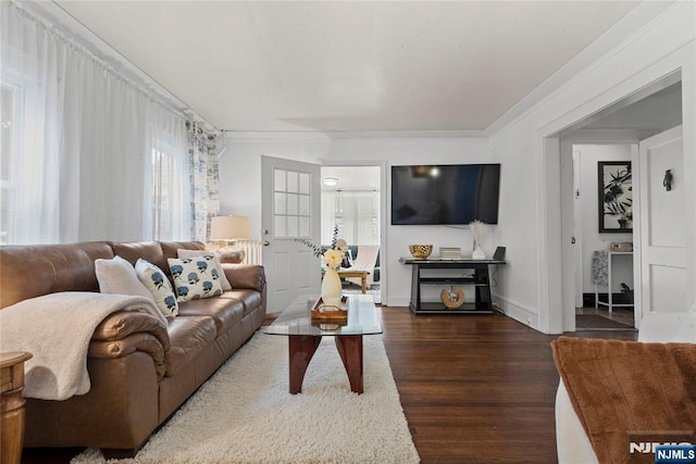 19 Mckinley Ave, West Orange, NJ 07052 - living area with wood finished floors and ornamental molding