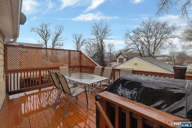 460 River Rd, Bogota, NJ 07603 - deck featuring outdoor dining space