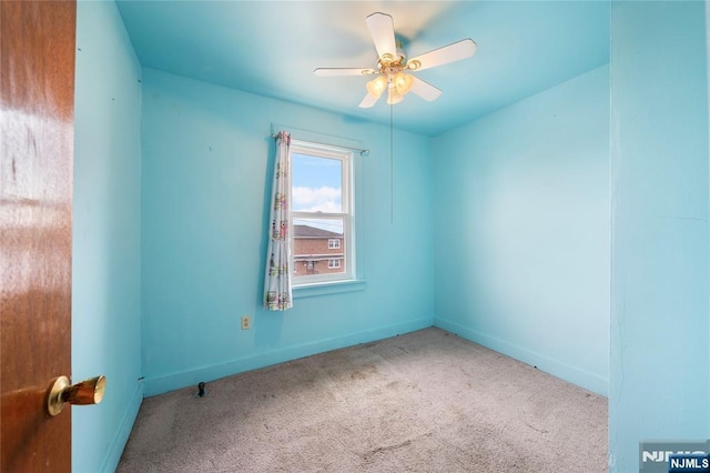 21 Witherspoon St, Nutley, NJ 07110 - empty room with carpet floors and a ceiling fan