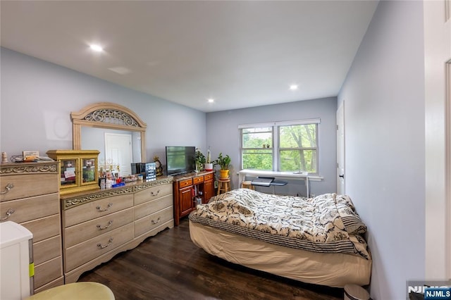 333 Kinderkamack Rd, River Edge, NJ 07661 - bedroom with dark wood-style floors and recessed lighting