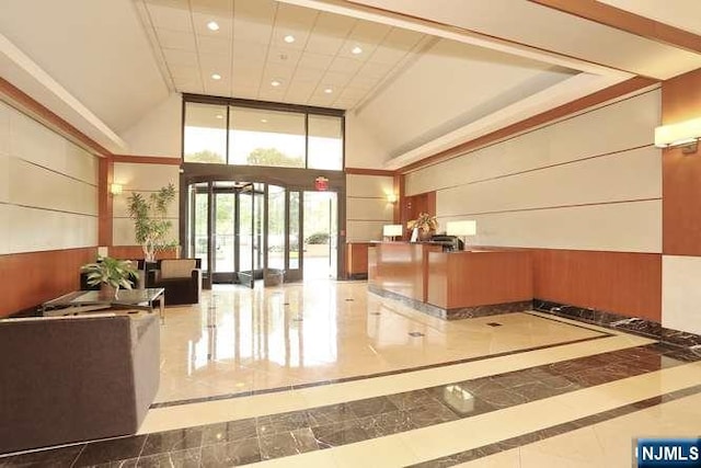 6 Horizon Rd Unit 604, Fort Lee, NJ 07024 - common area featuring a high ceiling and recessed lighting