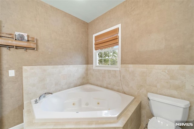 87 Centre St Unit 2, Nutley, NJ 07110 - full bath with a tub with jets and toilet