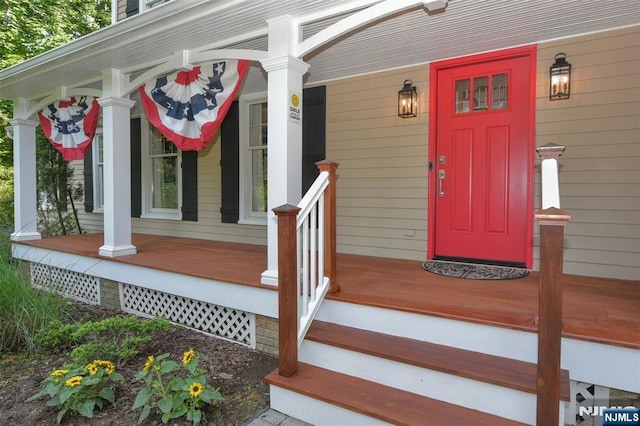 581 Eder Ave, Wyckoff, NJ 07481 - doorway to property with a porch