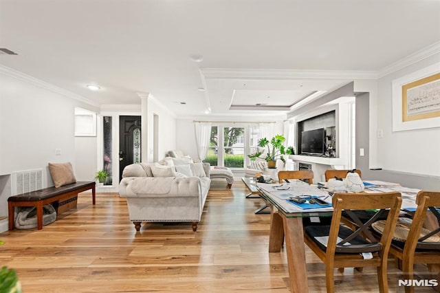 36 Kent, Newark, NJ 07108 - living area featuring light wood finished floors, ornamental molding, and recessed lighting