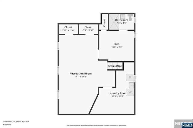 122 Howard Ter, Leonia, NJ 07605 - view of room layout
