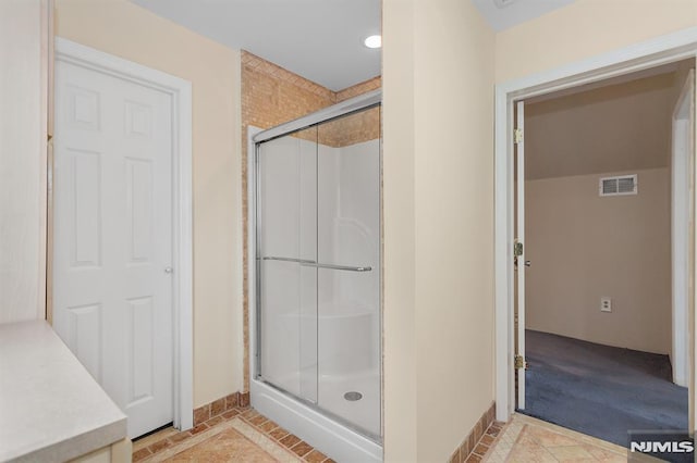 59 Parkview Ave, Elmwood Park, NJ 07407 - full bath featuring a stall shower, vanity, and recessed lighting