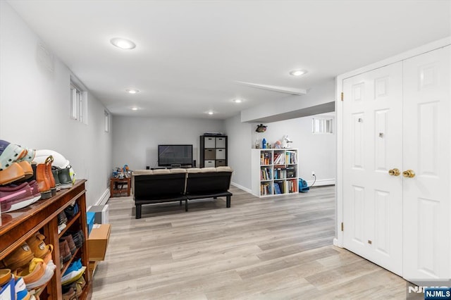 188 Wheaton Pl, Rutherford, NJ 07070 - office area with recessed lighting and light wood-type flooring
