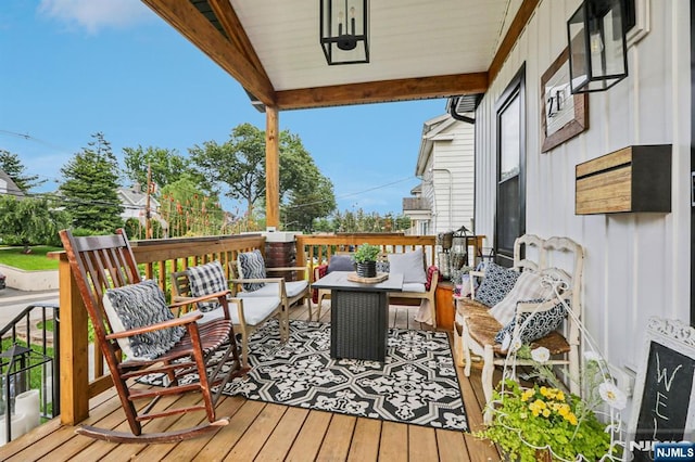 21 Mountainview Ave, Nutley, NJ 07110 - wooden deck with outdoor lounge area