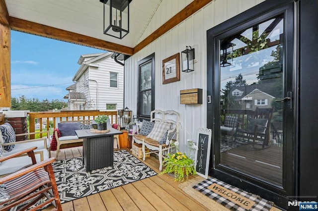 21 Mountainview Ave, Nutley, NJ 07110 - wooden deck with outdoor lounge area
