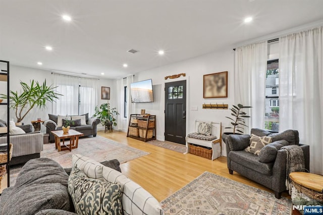 21 Mountainview Ave, Nutley, NJ 07110 - living area featuring recessed lighting and light wood-style flooring