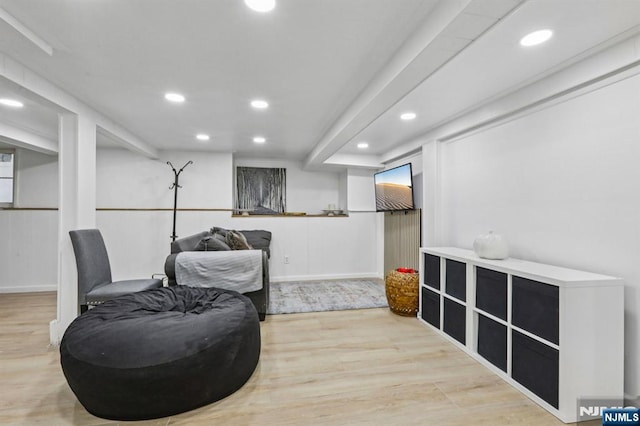 21 Mountainview Ave, Nutley, NJ 07110 - sitting room with wood finished floors and recessed lighting