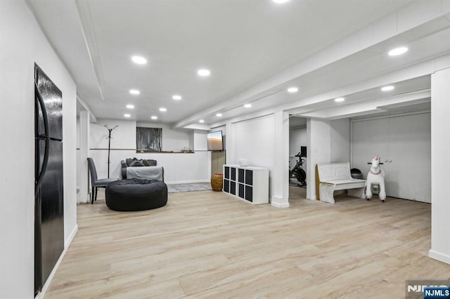 21 Mountainview Ave, Nutley, NJ 07110 - sitting room featuring light wood-style floors and recessed lighting