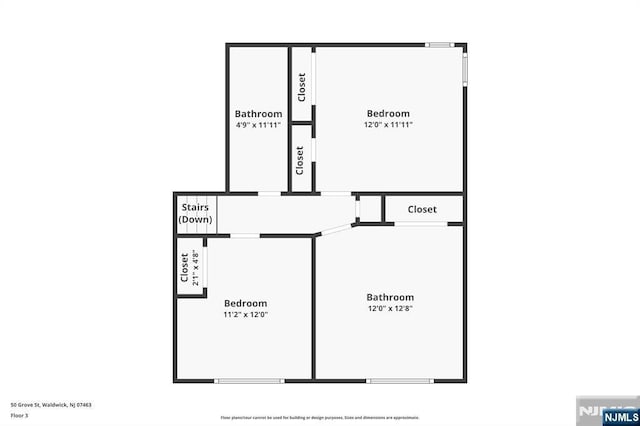 50 Grove St, Waldwick, NJ 07463 - view of property floor plan