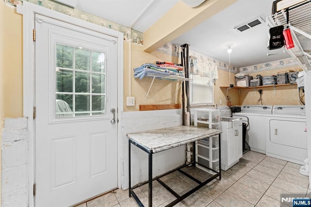 37 Furber Ave, Linden, NJ 07036 - washroom featuring separate washer and dryer and light tile patterned floors