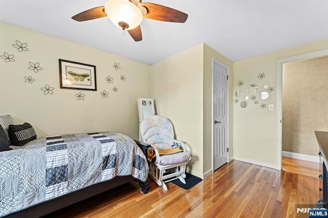 37 Furber Ave, Linden, NJ 07036 - bedroom featuring wood finished floors and a ceiling fan