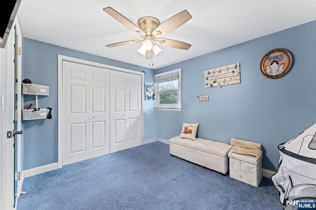 37 Furber Ave, Linden, NJ 07036 - living area with carpet flooring and a ceiling fan