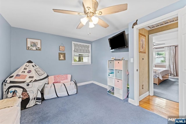 37 Furber Ave, Linden, NJ 07036 - playroom featuring carpet flooring, plenty of natural light, and ceiling fan
