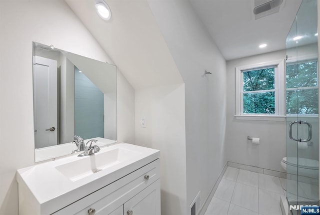 97 Palisade Ave, Leonia, NJ 07605 - bathroom with vanity and recessed lighting