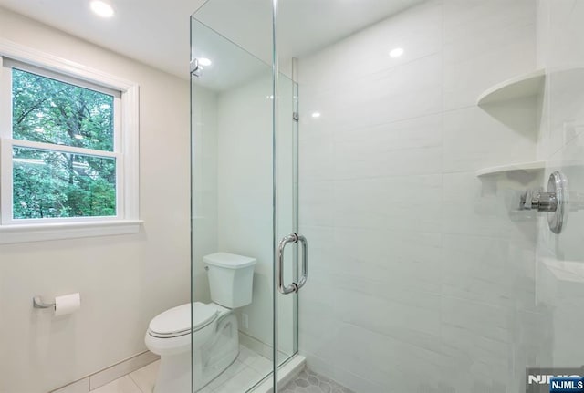 97 Palisade Ave, Leonia, NJ 07605 - full bath with a shower stall and tile patterned floors