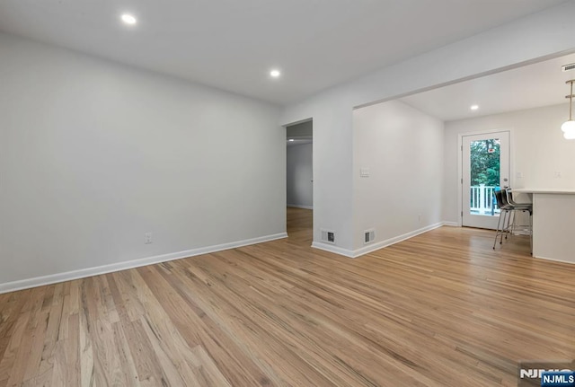 97 Palisade Ave, Leonia, NJ 07605 - empty room with light wood-style floors and recessed lighting