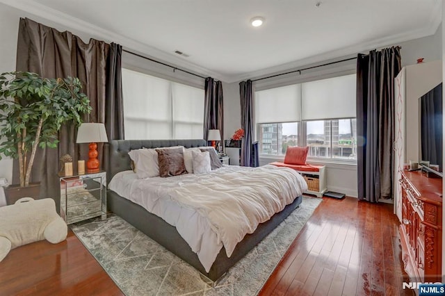 20 Ave At Port Imperial 425, West New York, NJ 07093 - bedroom with ornamental molding and hardwood / wood-style flooring