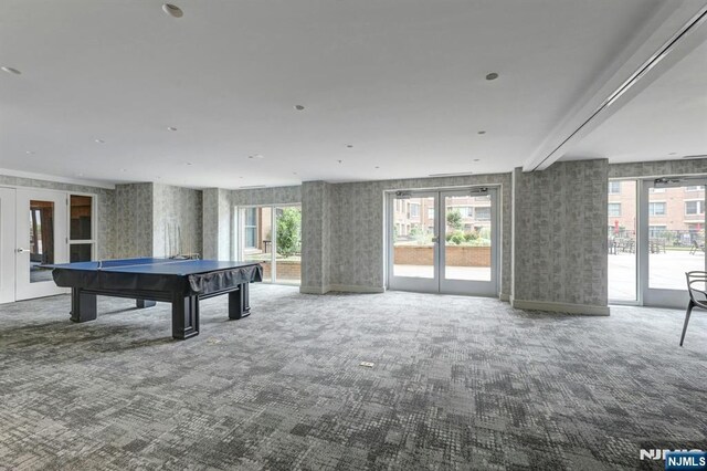 20 Ave At Port Imperial 425, West New York, NJ 07093 - recreation room with french doors, carpet, and plenty of natural light