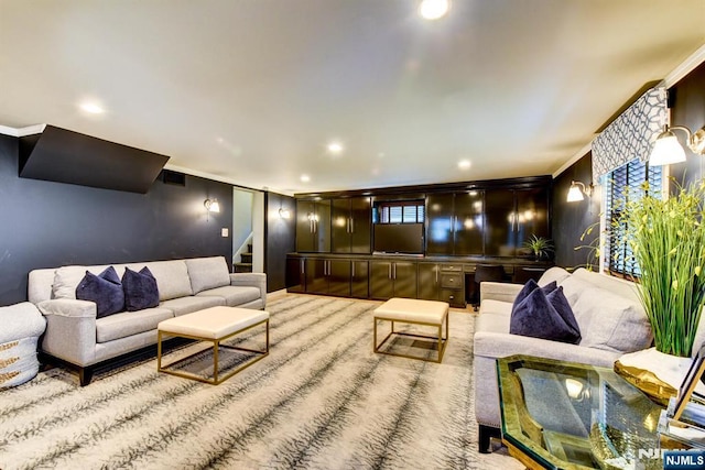 99 Chestnut Dr, Wayne, NJ 07470 - building lobby featuring crown molding and stairway