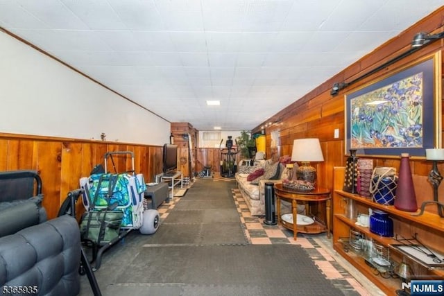 362 Valley Rd, Wayne, NJ 07470 - interior space featuring wooden walls and wainscoting