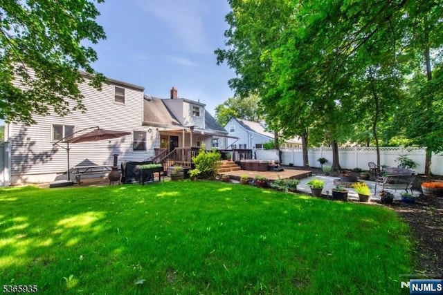 362 Valley Rd, Wayne, NJ 07470 - view of yard featuring a deck