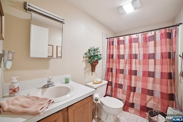 155 8th, Hawthorne, NJ 07506 - bathroom featuring vanity, tile patterned floors, and curtained shower