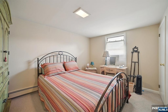 155 8th, Hawthorne, NJ 07506 - bedroom with baseboard heating and light carpet
