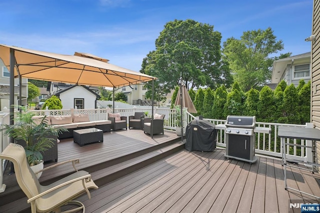 155 8th, Hawthorne, NJ 07506 - deck with outdoor lounge area, a grill, and a gazebo