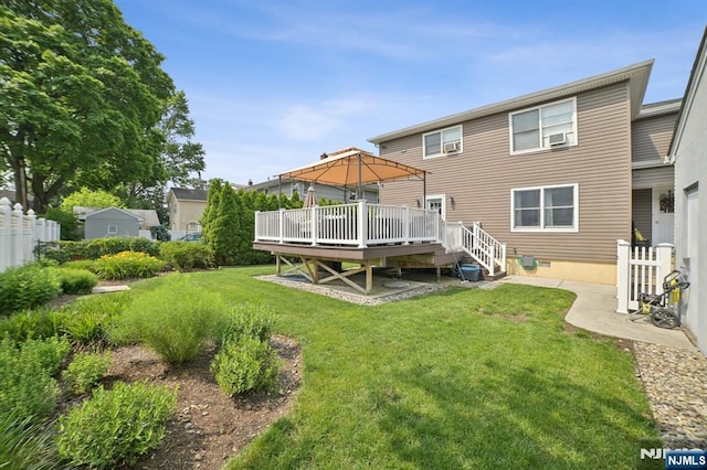 155 8th, Hawthorne, NJ 07506 - rear view of house with a wooden deck